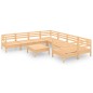 vidaXL Juego de muebles de jardín 9 piezas madera maciza de pino vidaXL Juego de muebles de jardín 9 piezas madera maciza de pino
