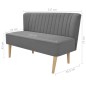 vidaXL Sofá de tela gris claro 117x55,5x77 cm vidaXL Sofá de tela gris claro 117x55,5x77 cm