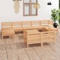 vidaXL Juego de muebles de jardín 10 piezas madera maciza de pino vidaXL Juego de muebles de jardín 10 piezas madera maciza de pino