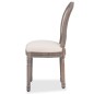 vidaXL Sillas de comedor 2 unidades tela color crema vidaXL Sillas de comedor 2 unidades tela color crema