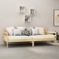 vidaXL Sofá cama con colchón madera de pino maciza 90x200 cm vidaXL Sofá cama con colchón madera de pino maciza 90x200 cm