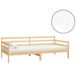 vidaXL Sofá cama con colchón madera de pino maciza 90x200 cm