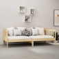 vidaXL Sofá cama con colchón madera de pino maciza 90x200 cm vidaXL Sofá cama con colchón madera de pino maciza 90x200 cm