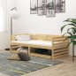 vidaXL Sofá cama con cajones madera de pino maciza 90x200 cm