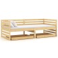 vidaXL Sofá cama con cajones madera de pino maciza 90x200 cm