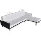 vidaXL Sofá cama en forma de L cuero sintético blanco vidaXL Sofá cama en forma de L cuero sintético blanco