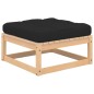vidaXL Juego de muebles de jardín 3 pzas y cojines madera maciza pino vidaXL Juego de muebles de jardín 3 pzas y cojines madera maciza pino