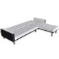 vidaXL Sofá cama en forma de L cuero sintético blanco vidaXL Sofá cama en forma de L cuero sintético blanco