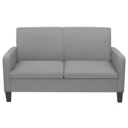vidaXL Sofá de 2 plazas 135x65x76 cm gris claro