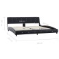 vidaXL Estructura de cama cuero sintético negro 180x200 cm vidaXL Estructura de cama cuero sintético negro 180x200 cm