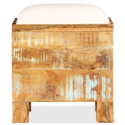 vidaXL Banco de almacenamiento de madera reciclada maciza 40x40x45 cm