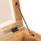 vidaXL Banco de almacenamiento de madera reciclada maciza 40x40x45 cm vidaXL Banco de almacenamiento de madera reciclada maciza 40x40x45 cm
