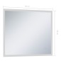 vidaXL Espejo de pared de baño con LED y sensor táctil 60x50 cm vidaXL Espejo de pared de baño con LED y sensor táctil 60x50 cm
