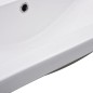 vidaXL Lavabo encastrado de cerámica blanco 91x39,5x18,5 cm