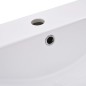 vidaXL Lavabo encastrado de cerámica blanco 91x39,5x18,5 cm