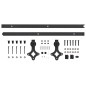 vidaXL Kit de herrajes para puertas correderas SKIEN acero negro 183cm vidaXL Kit de herrajes para puertas correderas SKIEN acero negro 183cm