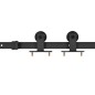 vidaXL Kit de herrajes para puertas correderas SKIEN acero negro 183cm vidaXL Kit de herrajes para puertas correderas SKIEN acero negro 183cm