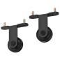 vidaXL Kit de herrajes para puertas correderas SKIEN acero negro 183cm vidaXL Kit de herrajes para puertas correderas SKIEN acero negro 183cm