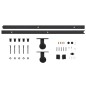 vidaXL Kit de herrajes para puertas correderas SKIEN acero negro 183cm vidaXL Kit de herrajes para puertas correderas SKIEN acero negro 183cm