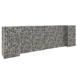 vidaXL Jardinera de gaviones forma de H alambre de acero 260x40x80 cm