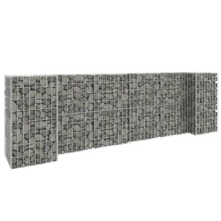 vidaXL Jardinera de gaviones forma de H alambre de acero 260x40x80 cm