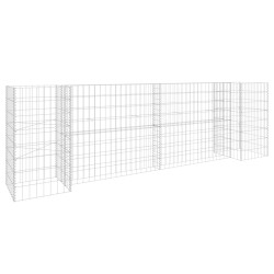 vidaXL Jardinera de gaviones forma de H alambre de acero 260x40x80 cm