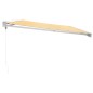 vidaXL Toldo retráctil aluminio y tela amarillo y blanco 5x3 m vidaXL Toldo retráctil aluminio y tela amarillo y blanco 5x3 m