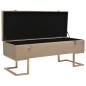 vidaXL Banco con compartimento 105 cm beige de terciopelo vidaXL Banco con compartimento 105 cm beige de terciopelo