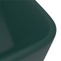 vidaXL Lavabo de lujo cerámica verde oscuro mate 41x30x12 cm vidaXL Lavabo de lujo cerámica verde oscuro mate 41x30x12 cm