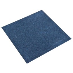 vidaXL Baldosas de suelo de moqueta 20 uds 5 m² 50x50 cm azul oscuro
