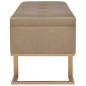 vidaXL Banco con compartimento 105 cm beige de terciopelo vidaXL Banco con compartimento 105 cm beige de terciopelo
