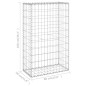 vidaXL Muro de gaviones con cubiertas acero galvanizado 60x30x100 cm vidaXL Muro de gaviones con cubiertas acero galvanizado 60x30x100 cm