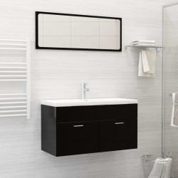 vidaXL Lavabo empotrado con grifo cerámica blanco 91x39x18 cm
