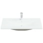 vidaXL Lavabo empotrado con grifo cerámica blanco 91x39x18 cm vidaXL Lavabo empotrado con grifo cerámica blanco 91x39x18 cm