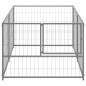 vidaXL Perrera de acero plateado 200x100x70 cm