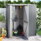 vidaXL Cobertizo de jardín acero galvanizado gris 180,5x97x209,5 cm vidaXL Cobertizo de jardín acero galvanizado gris 180,5x97x209,5 cm