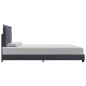 vidaXL Estructura de cama de tela gris oscura 140x200 cm vidaXL Estructura de cama de tela gris oscura 140x200 cm