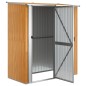 vidaXL Cobertizo jardín acero galvanizado look madera 180,5x97x209,5cm