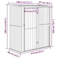 vidaXL Cobertizo jardín acero galvanizado look madera 180,5x97x209,5cm