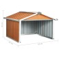 vidaXL Cobertizo para cortacésped acero galvanizado marrón 92x97x63 cm vidaXL Cobertizo para cortacésped acero galvanizado marrón 92x97x63 cm