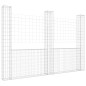 vidaXL Cesta de gaviones forma de U 3 postes de hierro 260x20x200 cm vidaXL Cesta de gaviones forma de U 3 postes de hierro 260x20x200 cm