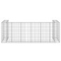 vidaXL Muro gaviones para contenedor basura galvanizado 325x100x110 cm vidaXL Muro gaviones para contenedor basura galvanizado 325x100x110 cm