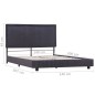vidaXL Estructura de cama de tela gris oscura 140x200 cm vidaXL Estructura de cama de tela gris oscura 140x200 cm