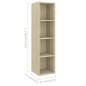vidaXL Juego de muebles de salón 4 pzas madera ingeniería roble Sonoma