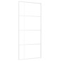 vidaXL Puerta corredera ESG vidrio y aluminio blanca 90x205 cm