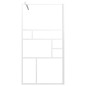 vidaXL Mampara de ducha accesible vidrio ESG blanco 100x195 cm vidaXL Mampara de ducha accesible vidrio ESG blanco 100x195 cm