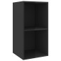 vidaXL Muebles de salón 4 piezas madera de ingeniería negro brillo