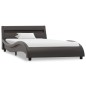 vidaXL Estructura de cama con LED de cuero sintético gris 90x200 cm vidaXL Estructura de cama con LED de cuero sintético gris 90x200 cm