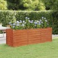 vidaXL Arriate oxidado de acero corten 240x80x77 cm