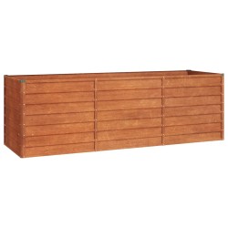 vidaXL Arriate oxidado de acero corten 240x80x77 cm